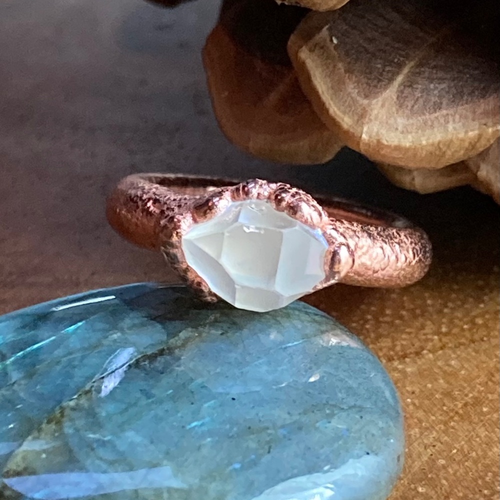 Herkimer Diamond Ring handcrafted 6